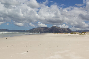 Fototapeta na wymiar Beach at Muizenberg, Cape Town, Western Cape, South Africa