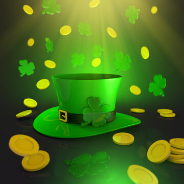 St Patrick's day 3d render illustration