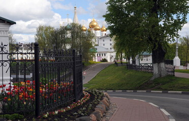 View of Cathedral church in Yaroslavl, Russia