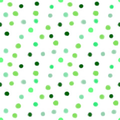 seamless polka dots pattern green and white colors