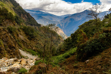 Nature and mountains of Bhutan