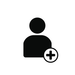 580 Patient Icon - Medical & Health Care Person With Cross Symbol Vector illustration