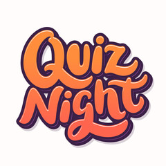 Quiz time. Vector lettering banner.