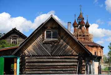 Ancient Kazan church in Kurva village, Yaroslavl, Russia