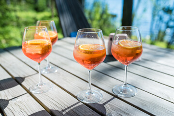 summer bitter drink for friends to enjoy together
