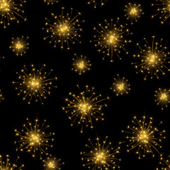 Realistic 3d Detailed Bengal Light Seamless Pattern Background. Vector