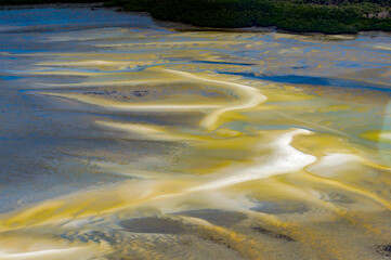 Beautiful sand strip on a low tide, Bissagos Archipelago (Bijagos), Guinea Bissau.  UNESCO Biosphere Reserve