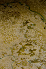 Ocean, water, sand, low tide, Aerial view of the Bissagos Archipelago (Bijagos), Guinea Bissau.  UNESCO Biosphere Reserve