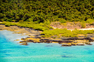 Aerial view of the Bissagos Archipelago (Bijagos), Guinea Bissau.  UNESCO Biosphere Reserve