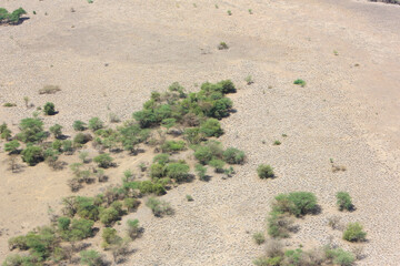 Aerial view of the Great Rift Valley, Kenya. The Great Rift Valley is part of an intra-continental ridge system that runs through Kenya from north to south.