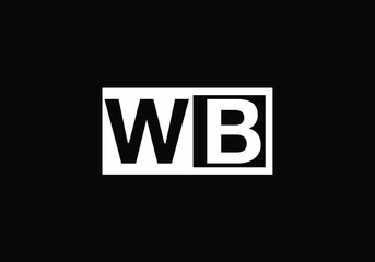 Initial Monogram Letter W B Logo Design Vector Template. WB Letter Logo Design