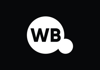 Initial Monogram Letter W B Logo Design Vector Template. WB Letter Logo Design