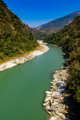 Fototapeta na wymiar River in Darjeeling, the Indian state of West Bengal