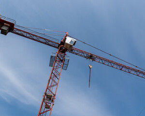 construction crane against blue sky