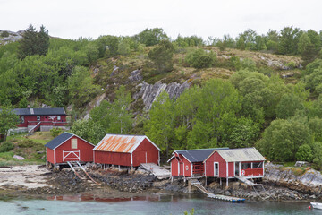 Siedlung auf der Insel Grisvagøya