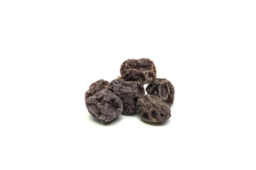 The processed plum is eaten as a snack.
