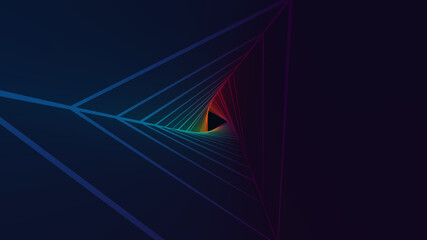 Abstract polygonal space low poly dark background with connecting dots and lines.