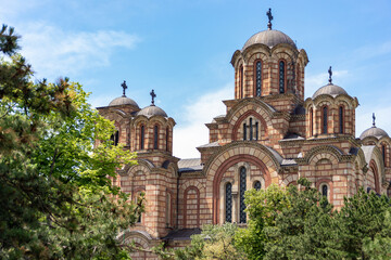Fototapeta na wymiar St. Mark's Church, Serbian Orthodox Christian church in Belgrade, Serbia