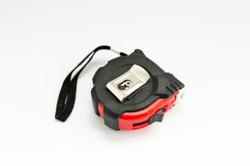 building tape measure on a white background