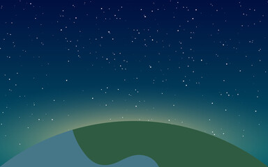 bright unusual planet in outer space