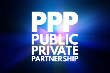PPP - Public Private Partnership acronym, business concept background