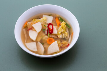 Korean traditional food water kimchi which is called Baek-kimchi