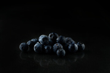 Blueberry on the black