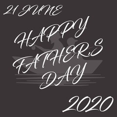 Happy Father’s Day Calligraphy greeting card. Vector illustration. vector background with doodle neckties, bow tie and glasses.