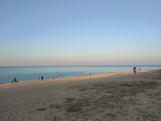 바닷가 해변 석양