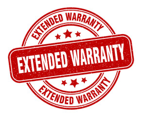 extended warranty stamp. extended warranty label. round grunge sign
