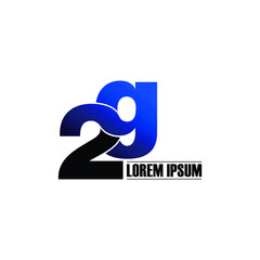Letter 2G logo design vector. monogram logo vector illustration.