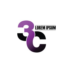Letter 3C logo design vector. monogram logo vector illustration.
