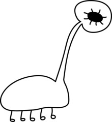 Childish poster with cute hand drawn monster. Perfect for kids bedroom, nursery decoration, posters and wall decorations.