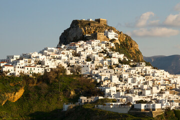Chora, the main settlement and capital of the island of Skyros, in Sporades complex, central Aegean...