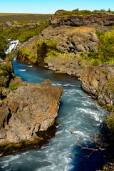 Bornafoss waterfall in Iceland