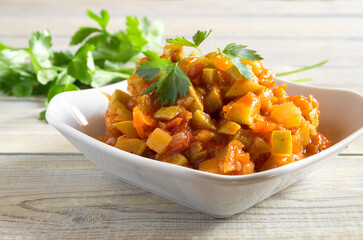  stewed vegetable stew with zucchini.