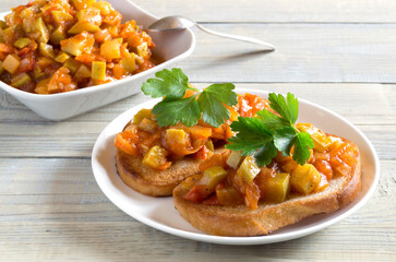  stewed vegetable stew with zucchini.