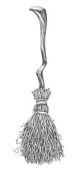 Witch's broom on a white background