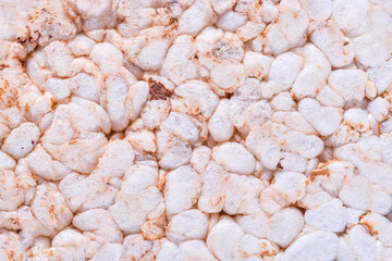Brown rice cakes textured backround