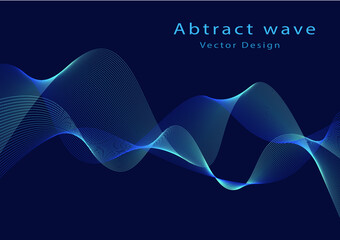 abstract blue wave background