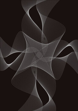 Black Abstract background certificate.
Illustration of black background with wavy cross motif.Vector available.