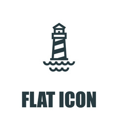 Lighthouse Icon Flat