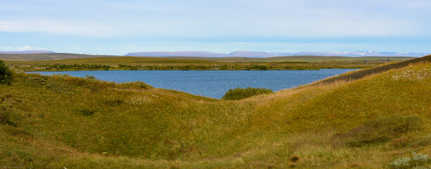 Nature of Skutustadagigar,  area famous by geologiacal features and views in Iceland