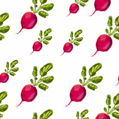 radish pattern, ideal footage for themes such as recipes and cooking, loop animation for backgrounds