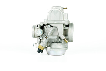 carburetor Motorcycles on isolated white backgrounds Motorcycle service