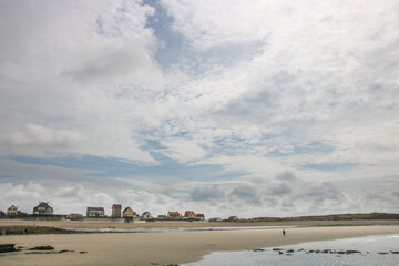 paysage de bord de mer à Audresselles à marée basse