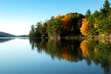 Lake During a Spectacular Fall Scenery