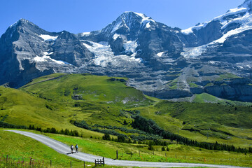 Beautiful scenery on the route Bernese Oberland, Switzerland