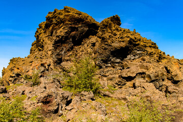 Dimmuborgir, a large area of unusually shaped lava fields, east of Myvatn, Iceland