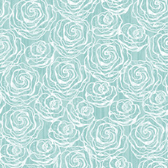 Flowers. Roses. Floral seamless pattern. Vintage background with Rose flower. Vector Abstract Grunge Blue Background
